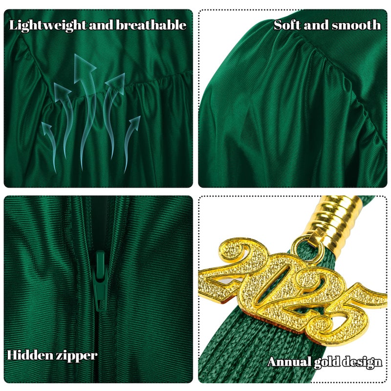 SOMSOC 4 Pieces Kindergarten Graduation Gown Grad Cap Set for Kids Preschool Nursery Graduation Stole Gown with 2025 Tassel - Image 4